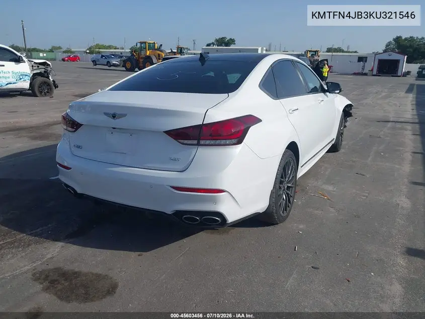 2019 Genesis G80 3.3T Sport VIN: KMTFN4JB3KU321546 Lot: 45603456