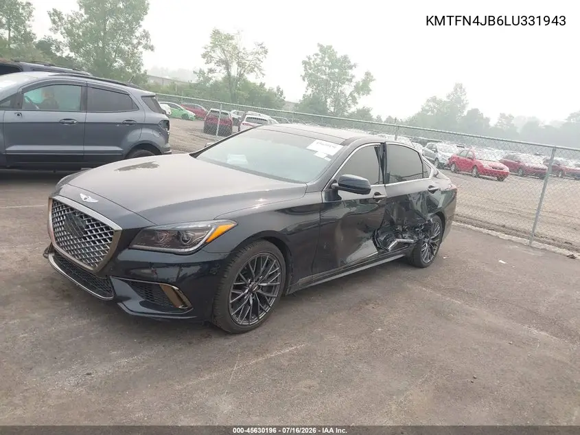 2020 Genesis G80 3.3T Sport Awd VIN: KMTFN4JB6LU331943 Lot: 45630196
