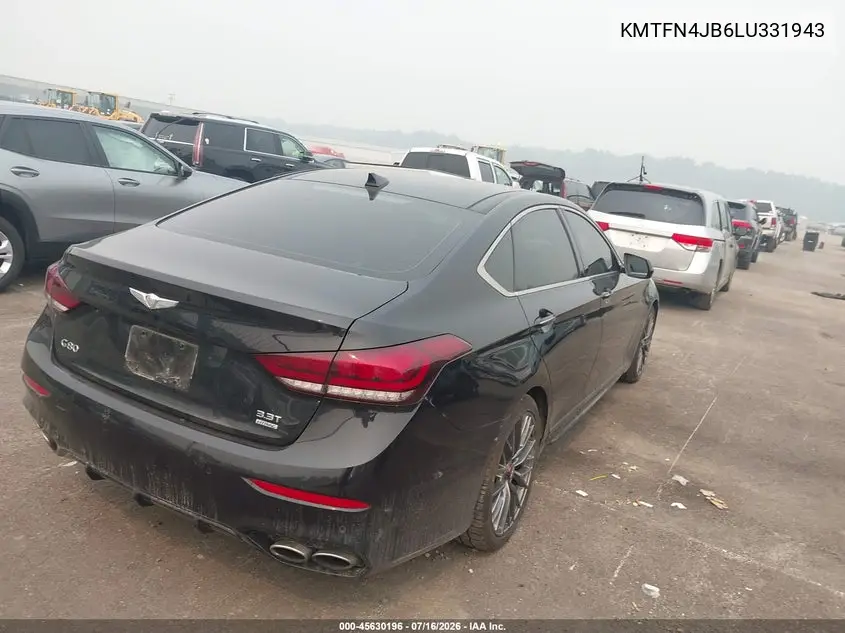 2020 Genesis G80 3.3T Sport Awd VIN: KMTFN4JB6LU331943 Lot: 45630196