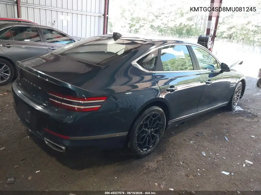 2021 Genesis G80 Prestige VIN: KMTGC4SD8MU081245 Lot: 45327576