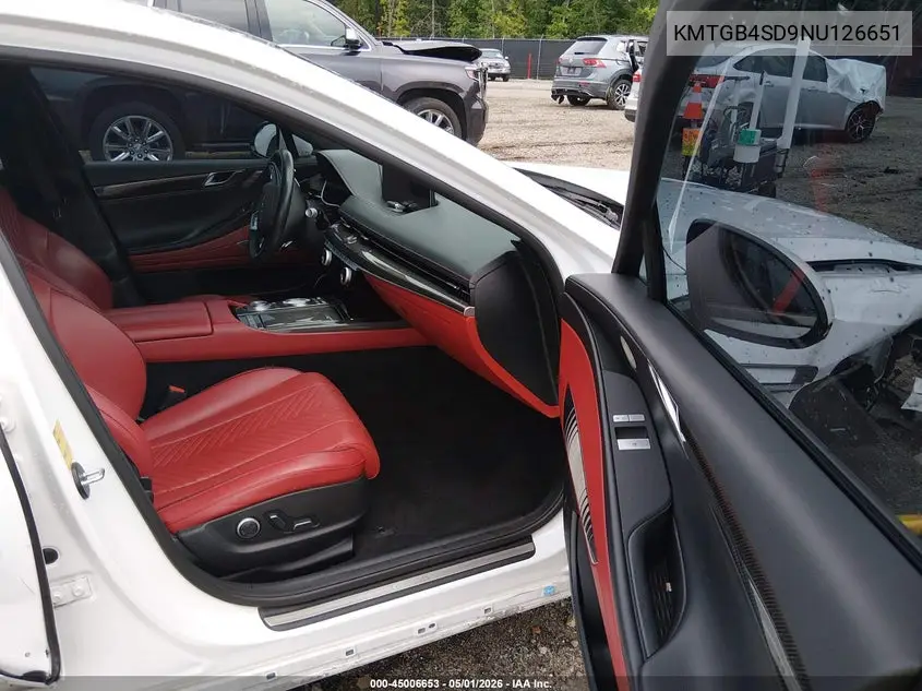 2022 Genesis G80 3.5T Sport Awd VIN: KMTGB4SD9NU126651 Lot: 45006653