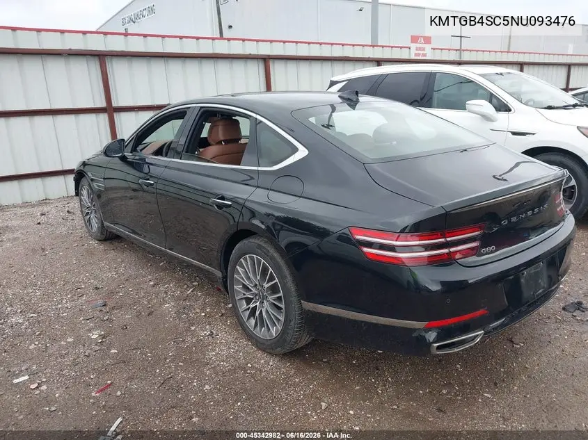 2022 Genesis G80 2.5T Rwd VIN: KMTGB4SC5NU093476 Lot: 45342982