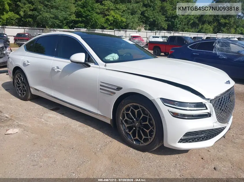 2022 Genesis G80 2.5T Rwd VIN: KMTGB4SC7NU093818 Lot: 45672213