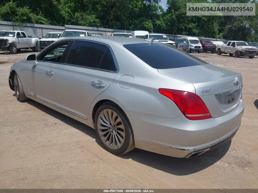2017 Genesis G90 3.3T Premium VIN: KMHG34JA4HU029540 Lot: 45077050