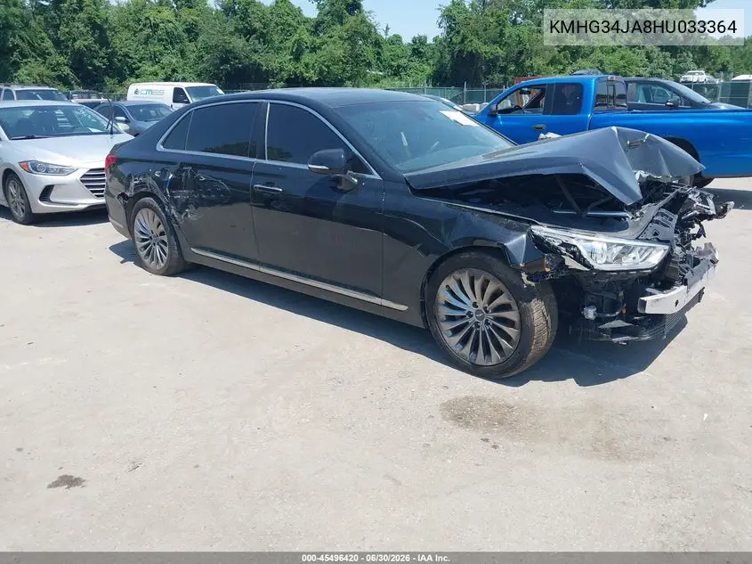 2017 Genesis G90 3.3T Premium VIN: KMHG34JA8HU033364 Lot: 45496420