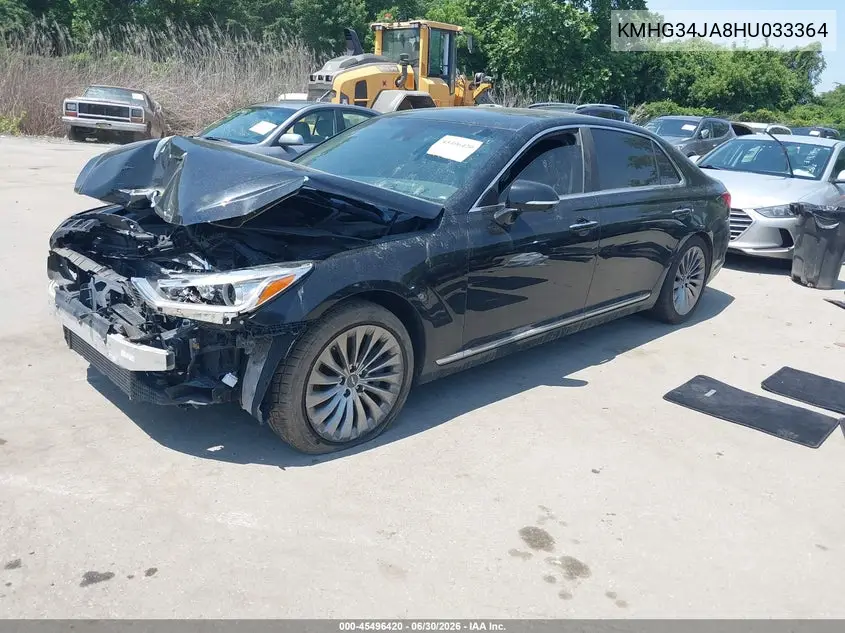 2017 Genesis G90 3.3T Premium VIN: KMHG34JA8HU033364 Lot: 45496420