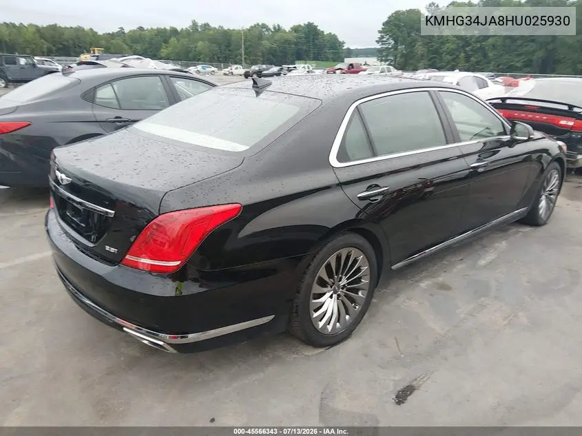 2017 Genesis G90 3.3T Premium VIN: KMHG34JA8HU025930 Lot: 45566343