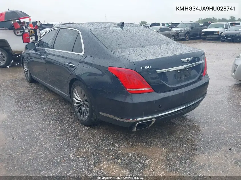 2017 Genesis G90 3.3T Premium VIN: KMHG34JA9HU028741 Lot: 45568291