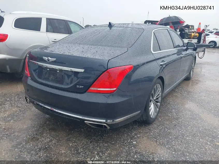 2017 Genesis G90 3.3T Premium VIN: KMHG34JA9HU028741 Lot: 45568291
