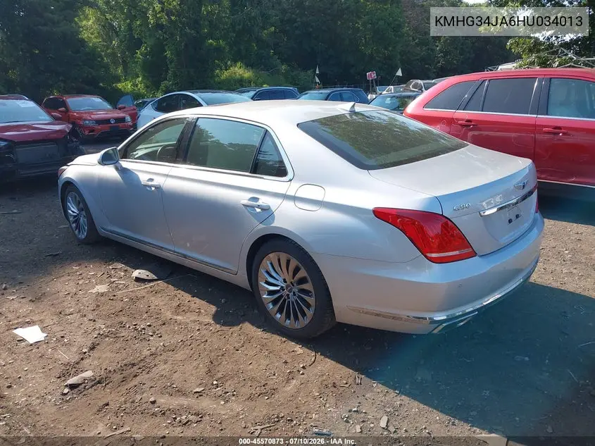 2017 Genesis G90 3.3T Premium VIN: KMHG34JA6HU034013 Lot: 45570873