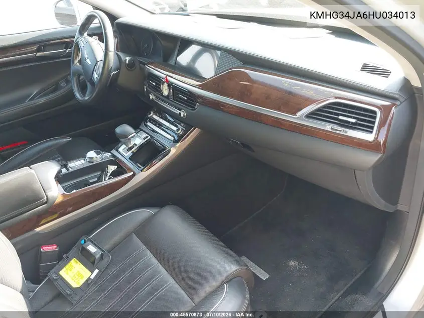 2017 Genesis G90 3.3T Premium VIN: KMHG34JA6HU034013 Lot: 45570873