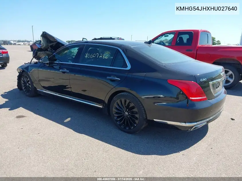 2017 Genesis G90 5.0 Ultimate VIN: KMHG54JHXHU027640 Lot: 45607286