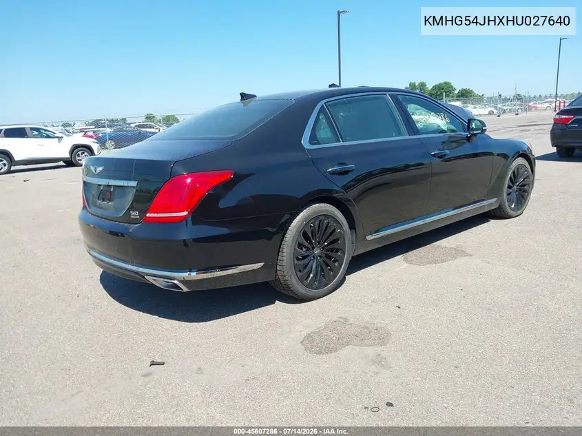 2017 Genesis G90 5.0 Ultimate VIN: KMHG54JHXHU027640 Lot: 45607286