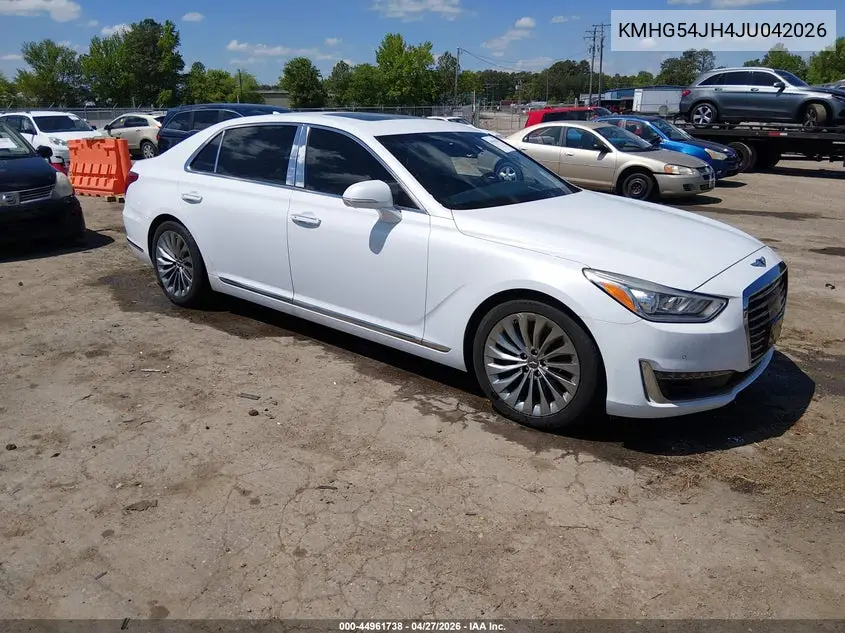 2018 Genesis G90 5.0 Ultimate VIN: KMHG54JH4JU042026 Lot: 44961738