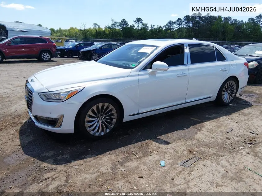 2018 Genesis G90 5.0 Ultimate VIN: KMHG54JH4JU042026 Lot: 44961738