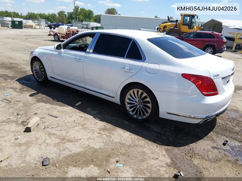2018 Genesis G90 5.0 Ultimate VIN: KMHG54JH4JU042026 Lot: 44961738