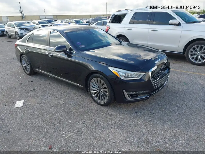 2018 Genesis G90 5.0 Ultimate VIN: KMHG54JH8JU040943 Lot: 45181295