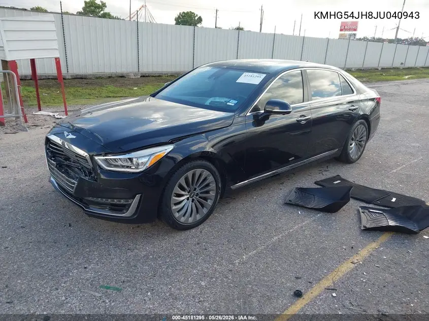 2018 Genesis G90 5.0 Ultimate VIN: KMHG54JH8JU040943 Lot: 45181295