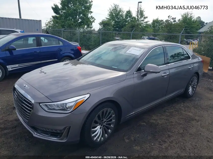2018 Genesis G90 3.3T Premium VIN: KMHG34JA5JU046773 Lot: 45484140