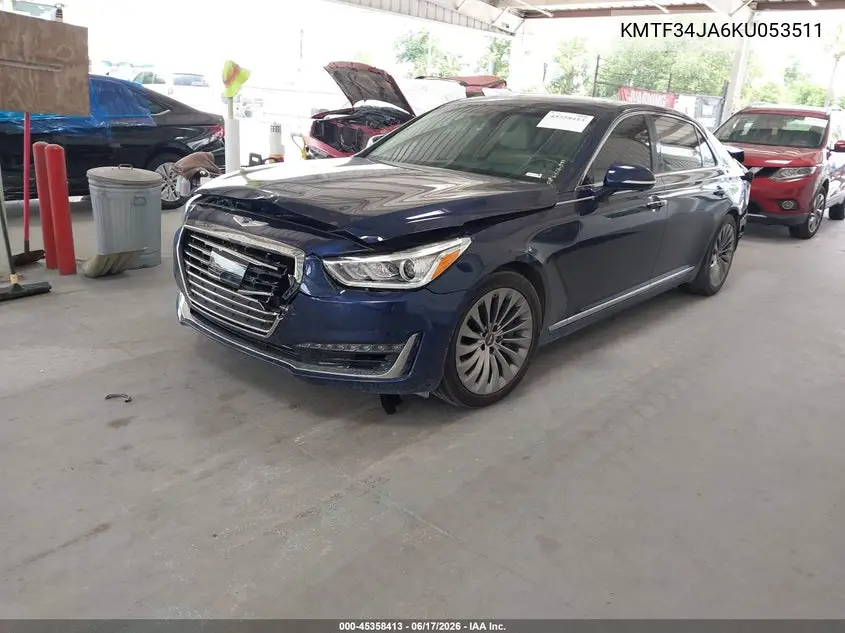 2019 Genesis G90 3.3T Premium VIN: KMTF34JA6KU053511 Lot: 45358413
