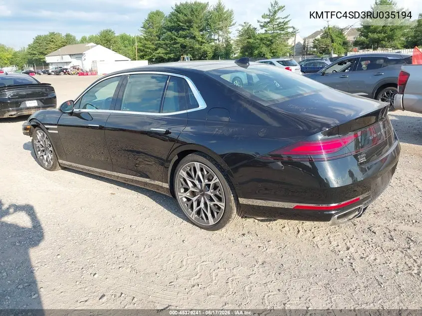 2024 Genesis G90 3.5T E-Sc Awd VIN: KMTFC4SD3RU035194 Lot: 45379241