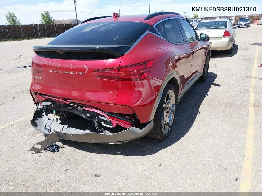 2024 Genesis Gv60 Performance Awd VIN: KMUKEDSB8RU021360 Lot: 45099920