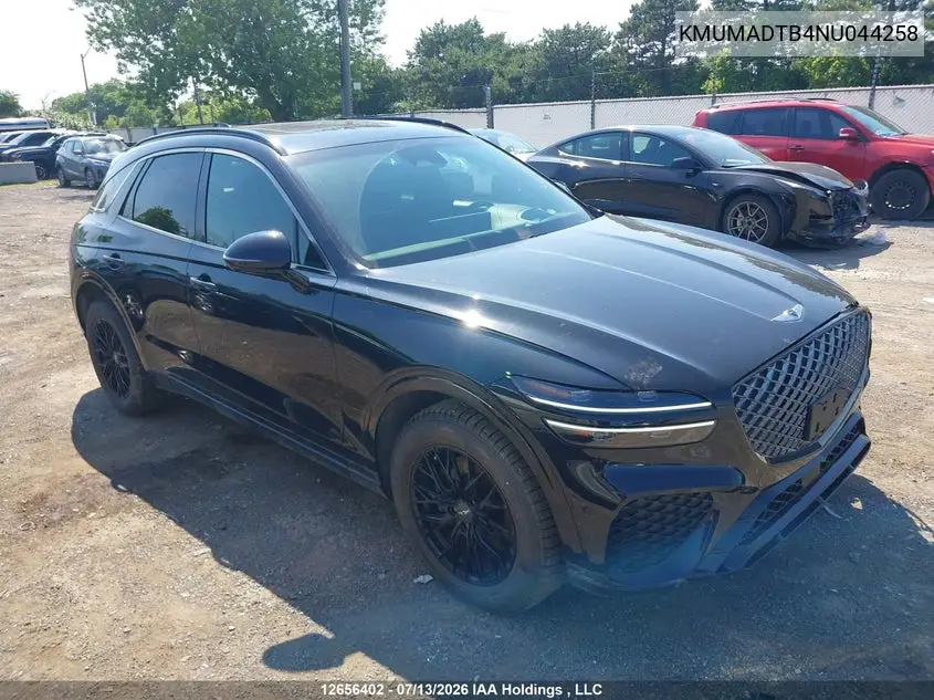 2022 Genesis Gv70 Select/Advanced/Sport Prestige VIN: KMUMADTB4NU044258 Lot: 12656402