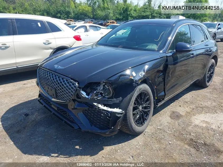2022 Genesis Gv70 Select/Advanced/Sport Prestige VIN: KMUMADTB4NU044258 Lot: 12656402