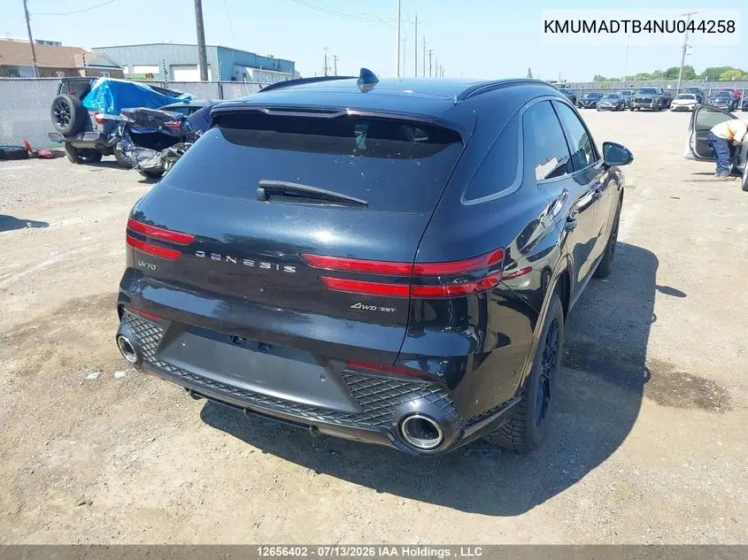 2022 Genesis Gv70 Select/Advanced/Sport Prestige VIN: KMUMADTB4NU044258 Lot: 12656402