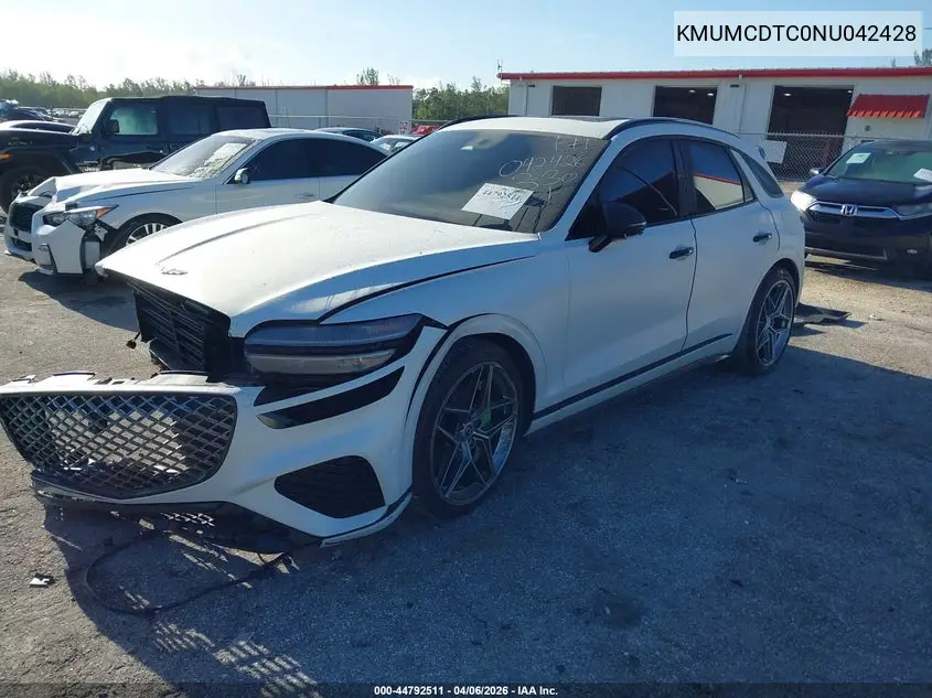 2022 Genesis Gv70 3.5T Awd Sport VIN: KMUMCDTC0NU042428 Lot: 44792511