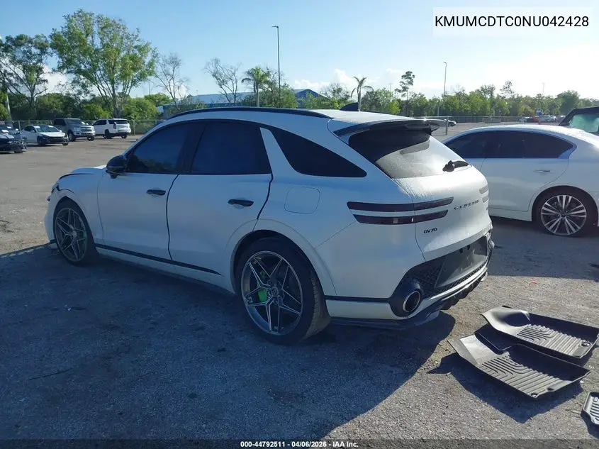 2022 Genesis Gv70 3.5T Awd Sport VIN: KMUMCDTC0NU042428 Lot: 44792511