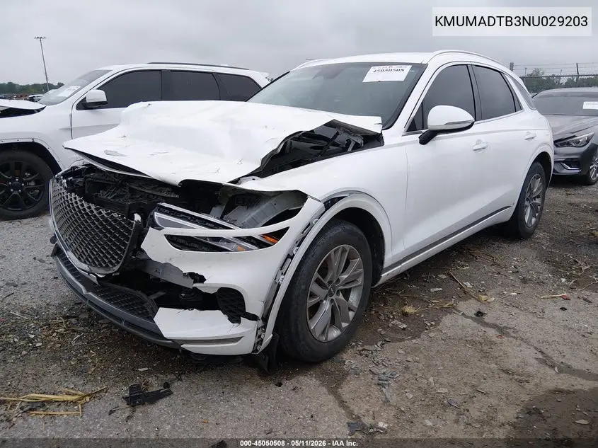 2022 Genesis Gv70 2.5T Awd VIN: KMUMADTB3NU029203 Lot: 45050508