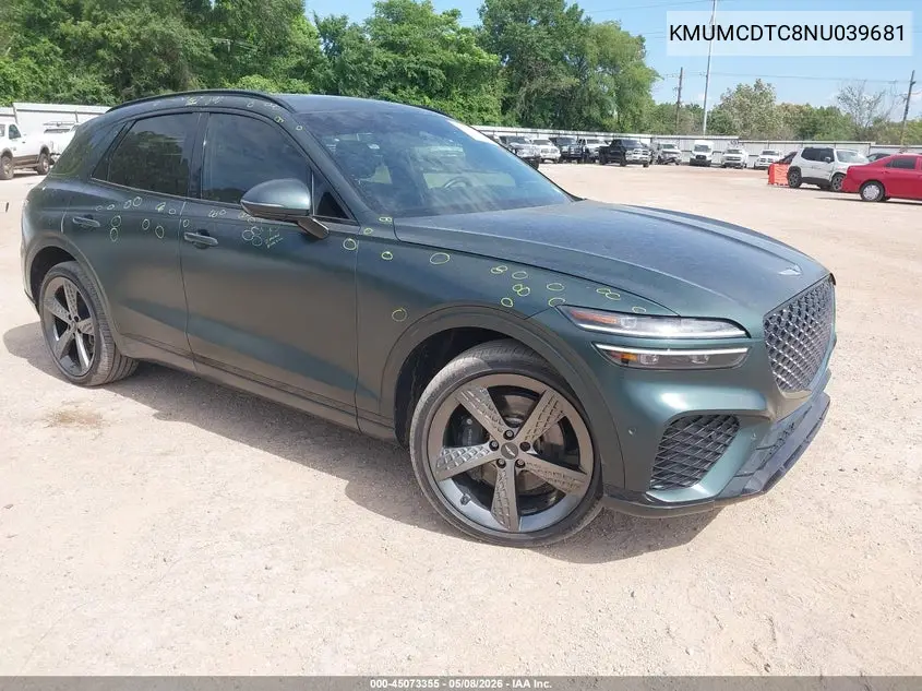 2022 Genesis Gv70 3.5T Awd Sport VIN: KMUMCDTC8NU039681 Lot: 45073355