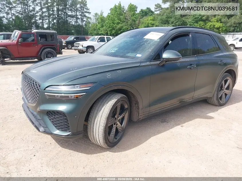 2022 Genesis Gv70 3.5T Awd Sport VIN: KMUMCDTC8NU039681 Lot: 45073355