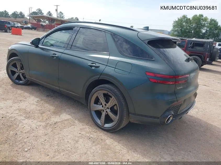 2022 Genesis Gv70 3.5T Awd Sport VIN: KMUMCDTC8NU039681 Lot: 45073355
