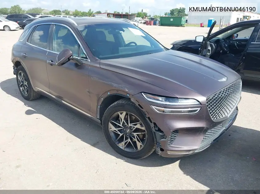 2022 Genesis Gv70 2.5T Awd VIN: KMUMADTB6NU046190 Lot: 45308154