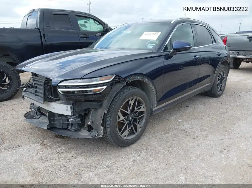 2022 Genesis Gv70 2.5T Awd VIN: KMUMADTB5NU033222 Lot: 45445929