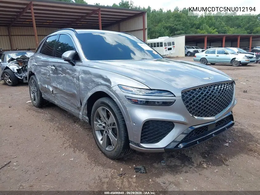 2022 Genesis Gv70 3.5T Awd Sport VIN: KMUMCDTC5NU012194 Lot: 45496948