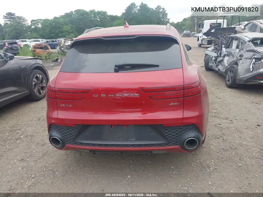 2023 Genesis Gv70 2.5T Awd VIN: KMUMADTB3PU091820 Lot: 45354052