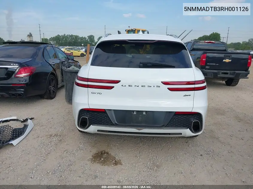 2024 Genesis Gv70 2.5T Awd VIN: 5NMMADTB3RH001126 Lot: 45309143