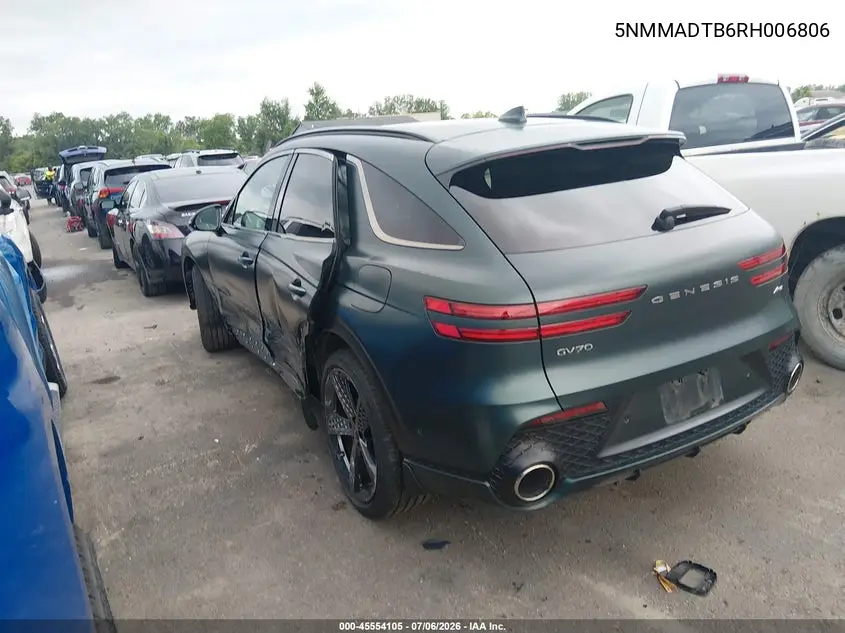 2024 Genesis Gv70 2.5T Awd VIN: 5NMMADTB6RH006806 Lot: 45554105