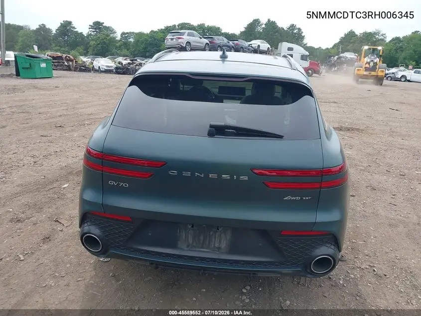 2024 Genesis Gv70 3.5T Awd Sport VIN: 5NMMCDTC3RH006345 Lot: 45589552