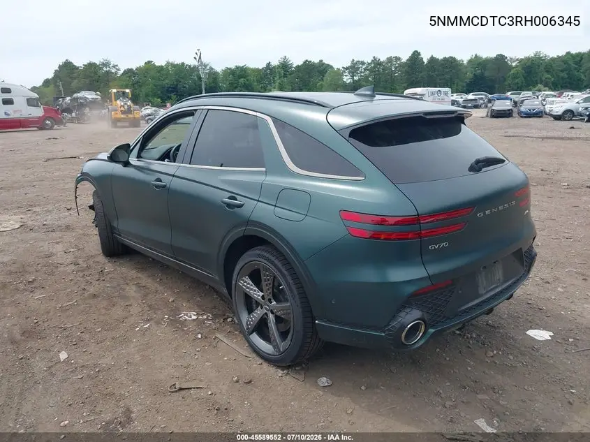 2024 Genesis Gv70 3.5T Awd Sport VIN: 5NMMCDTC3RH006345 Lot: 45589552