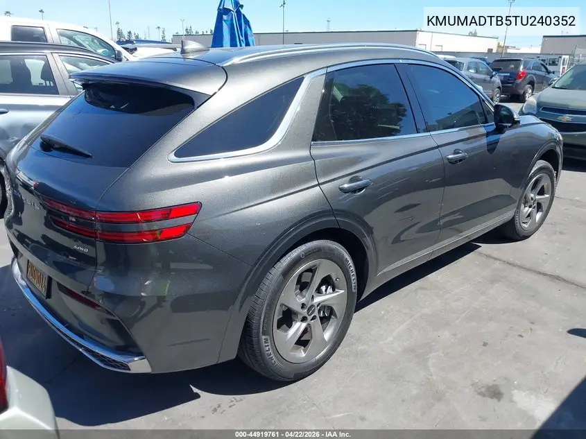 2026 Genesis Gv70 2.5T VIN: KMUMADTB5TU240352 Lot: 44919761