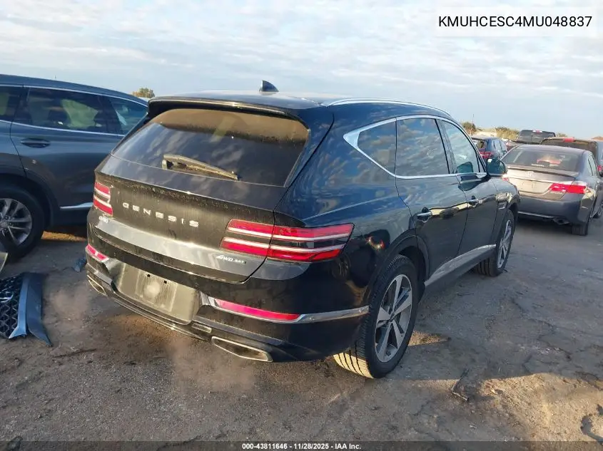 2021 Genesis Gv80 3.5T Awd VIN: KMUHCESC4MU048837 Lot: 43811646