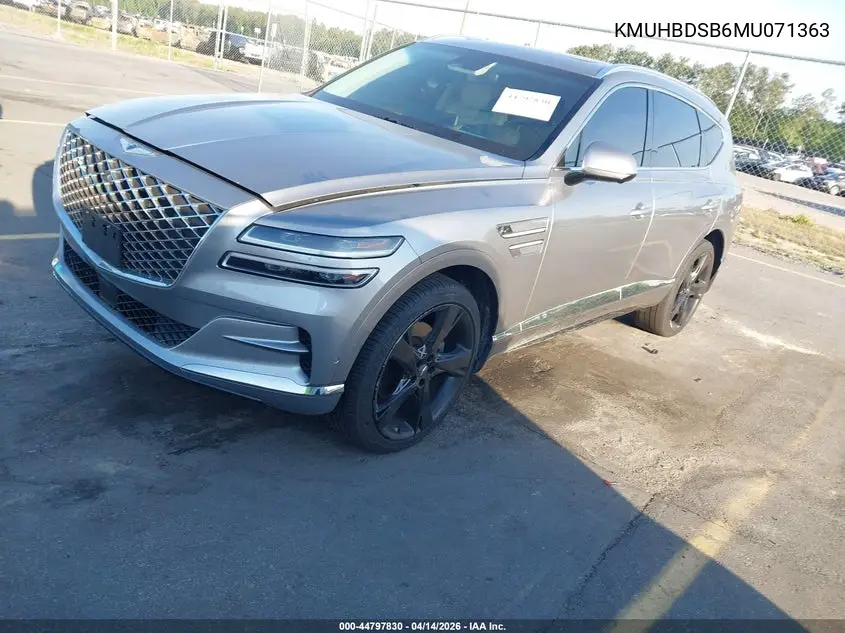 2021 Genesis Gv80 2.5T Awd VIN: KMUHBDSB6MU071363 Lot: 44797830