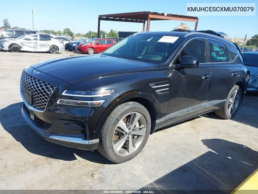 2021 Genesis Gv80 3.5T Awd Advanced VIN: KMUHCESCXMU070079 Lot: 45049905