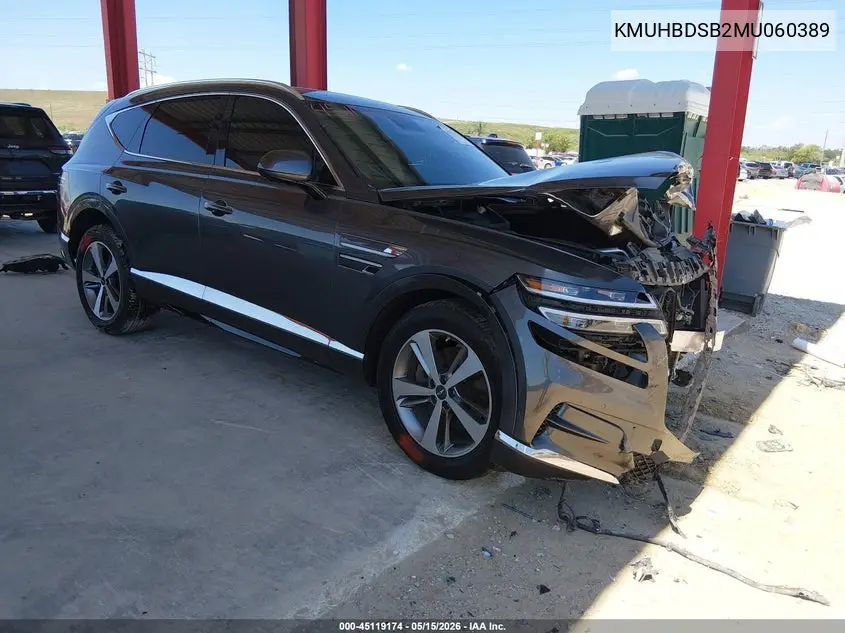 2021 Genesis Gv80 2.5T Awd VIN: KMUHBDSB2MU060389 Lot: 45119174