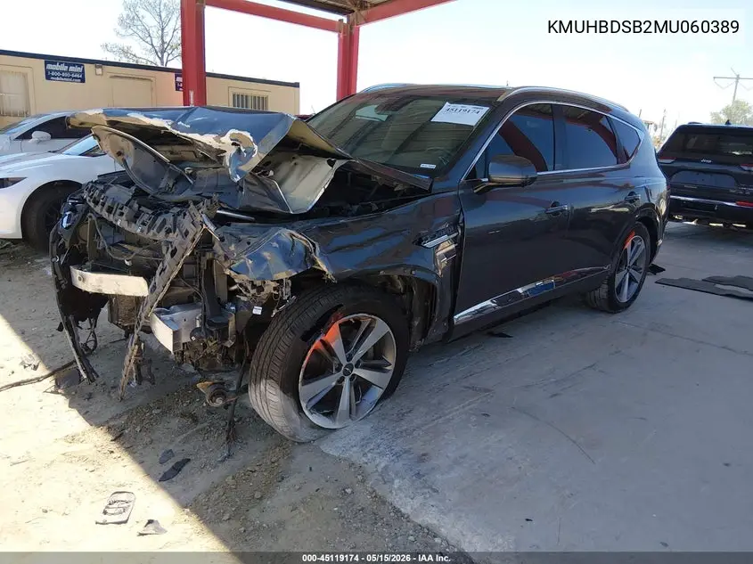 2021 Genesis Gv80 2.5T Awd VIN: KMUHBDSB2MU060389 Lot: 45119174