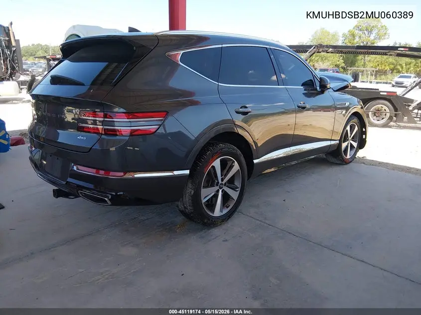 2021 Genesis Gv80 2.5T Awd VIN: KMUHBDSB2MU060389 Lot: 45119174